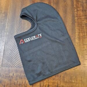 Accelerate Indoor Speedway Balaclava Face Mask Black Neck Warmer Helmet